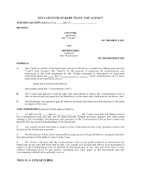 Show details for Declaration of Trust for Vacation Time Share Purchase Picture of Declaration of Trust for Vacation Time Share Purchase