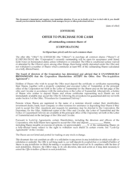 Alberta Takeover Offer to Purchase Common Shares Alberta Takeover Offer to Purchase Common Shares