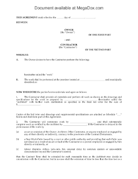 Show details for Fixed Price Construction Contract with Warranty | Canada Picture of Fixed Price Construction Contract with Warranty | Canada