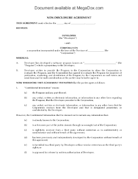 Show details for Software Evaluation Nondisclosure Agreement | Canada Picture of Software Evaluation Nondisclosure Agreement | Canada