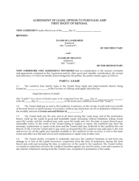 Alberta Farm Lease and Option to Purchase Alberta Farm Lease and Option to Purchase