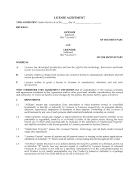 Exclusive Patent License for Manufacturing Exclusive Patent License for Manufacturing