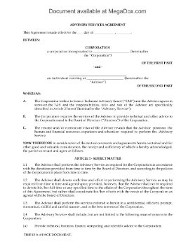 Show details for Technical Advisor Services Agreement Picture of Technical Advisor Services Agreement