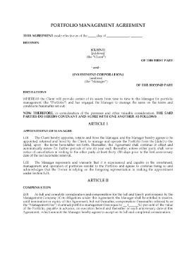 Show details for Portfolio Management Agreement | Canada Picture of Portfolio Management Agreement | Canada