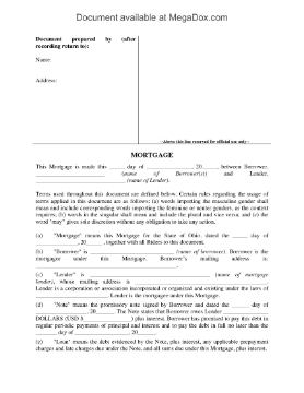 Show details for Ohio Residential Mortgage Form Picture of Ohio Residential Mortgage Form
