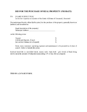 Show details for California Real Property Bid Form Picture of California Real Property Bid Form