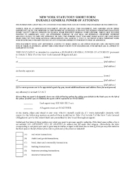 Show details for New York Durable General Immediate Power of Attorney Picture of New York Durable General Immediate Power of Attorney
