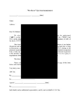 Show details for No-Shop Agreement | USA Picture of No-Shop Agreement | USA