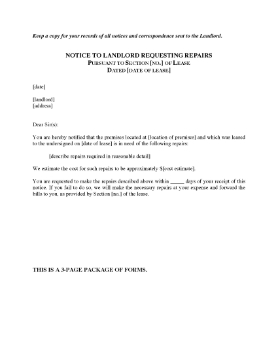 Show details for Tenant Request for Repairs Forms Picture of Tenant Request for Repairs Forms