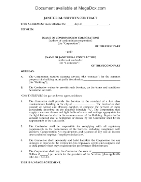 Show details for Cleaning Contract for Condominium Building Picture of Cleaning Contract for Condominium Building