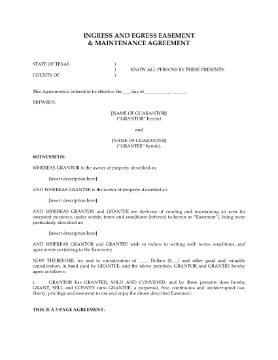 Show details for Texas Easement and Maintenance Agreement Picture of Texas Easement and Maintenance Agreement