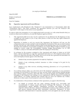 California Employee Separation Agreement and General Release Picture of California Employee Separation Agreement and General Release