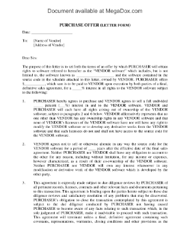Show details for Offer to Purchase Interest in Software Picture of Offer to Purchase Interest in Software