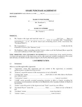 Show details for British Columbia Share Purchase Agreement Picture of British Columbia Share Purchase Agreement