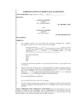 Show details for New York Subordination of Mortgage Agreement Picture of New York Subordination of Mortgage Agreement