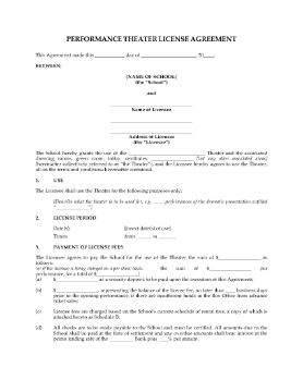 Show details for Performance Theater License Agreement Picture of Performance Theater License Agreement