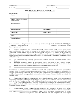 Show details for Roofing Contract for Commercial Customers Picture of Roofing Contract for Commercial Customers