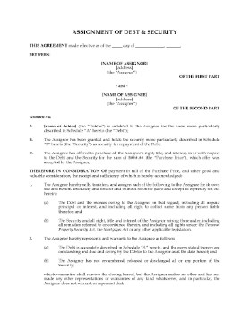 Show details for Ontario Assignment of Debt and Security Picture of Ontario Assignment of Debt and Security