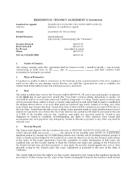 Show details for California Residential Tenancy Agreement Picture of California Residential Tenancy Agreement