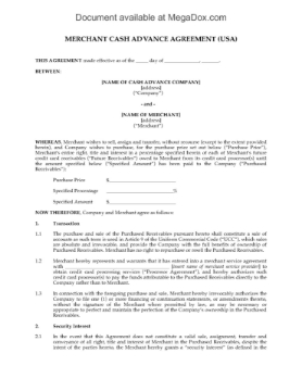 USA Merchant Cash Advance Agreement USA Merchant Cash Advance Agreement