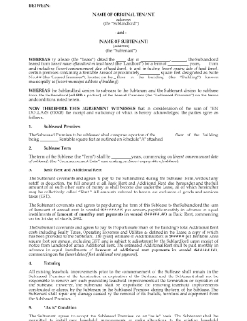 Show details for Ontario Sublease Agreement for Commercial Premises Picture of Ontario Sublease Agreement for Commercial Premises