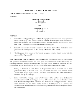 Show details for Ontario Nondisturbance Agreement Picture of Ontario Nondisturbance Agreement