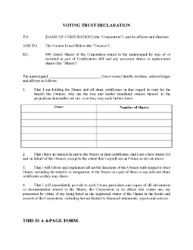 Show details for Voting Trust Declaration with Right of First Refusal Picture of Voting Trust Declaration with Right of First Refusal
