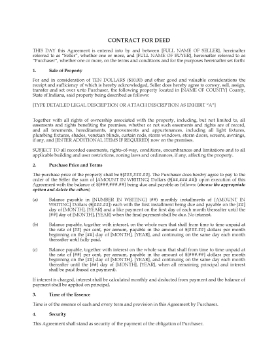 Show details for Indiana Contract for Deed Picture of Indiana Contract for Deed