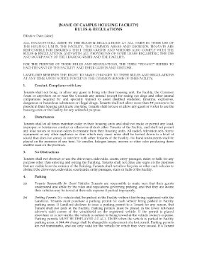 Show details for Campus Housing Rules and Regulations Picture of Campus Housing Rules and Regulations