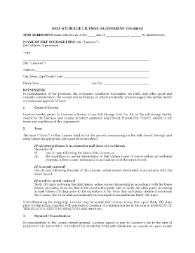 Show details for Florida Self Storage License Agreement Picture of Florida Self Storage License Agreement