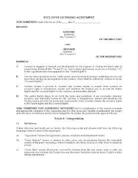 Show details for Exclusive Manufacturing Licence | Canada Picture of Exclusive Manufacturing Licence | Canada