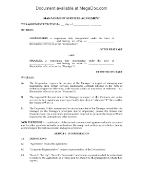 Show details for Support Services Management Agreement Picture of Support Services Management Agreement