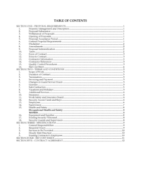 Ontario Bid Solicitation for Security Guard Services Ontario Bid Solicitation for Security Guard Services
