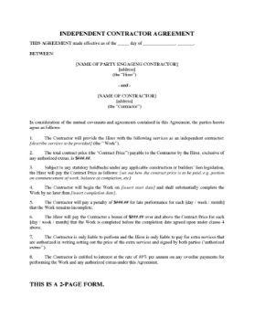Construction Contractor Agreement with Late Completion Penalty Construction Contractor Agreement with Late Completion Penalty provision and bonus for early completion
