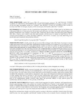 Show details for Georgia Deed to Secure Debt Picture of Georgia Deed to Secure Debt