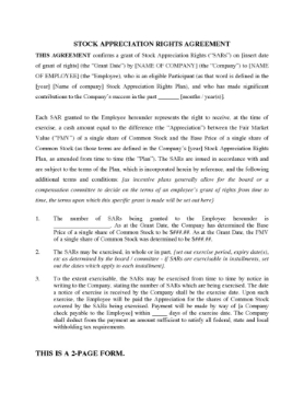 USA Stock Appreciation Rights Agreement USA Stock Appreciation Rights Agreement