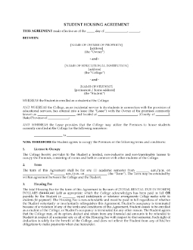 Picture of Off-Campus Student Housing Agreement