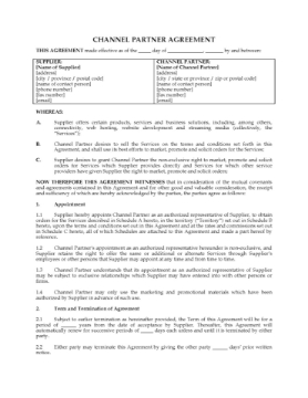 Canada Channel Partner Agreement Canada Channel Partner Agreement