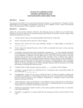 USA Stock Option Plan for Outside Directors USA Stock Option Plan for Outside Directors