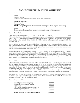 Show details for New Hampshire Vacation Property Rental Agreement Picture of New Hampshire Vacation Property Rental Agreement