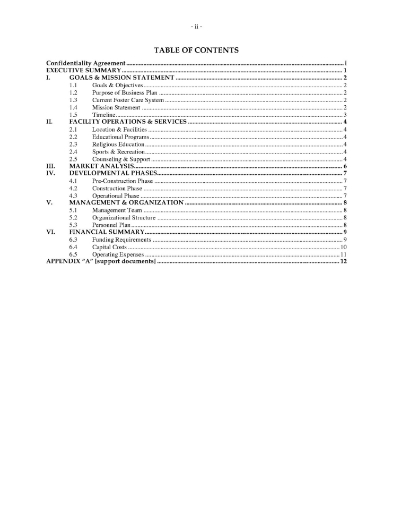 Residential Foster Home Business Plan