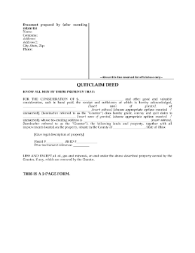 Show details for Ohio Quitclaim Deed Picture of Ohio Quitclaim Deed