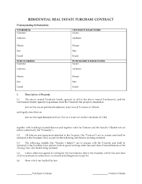 Show details for Alberta FSBO Real Estate Contract Picture of Alberta FSBO Real Estate Contract