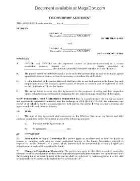 Show details for Land Co-Ownership Agreement Picture of Land Co-Ownership Agreement