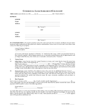 Show details for Colorado Commercial Triple Net Lease Agreement Picture of Colorado Commercial Triple Net Lease Agreement