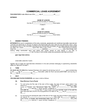 Show details for Nova Scotia Commercial Triple Net Lease Agreement Picture of Nova Scotia Commercial Triple Net Lease Agreement