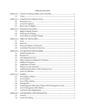 USA Franchise Agreement with Regional Subfranchisor USA Franchise Agreement with Regional Subfranchisor