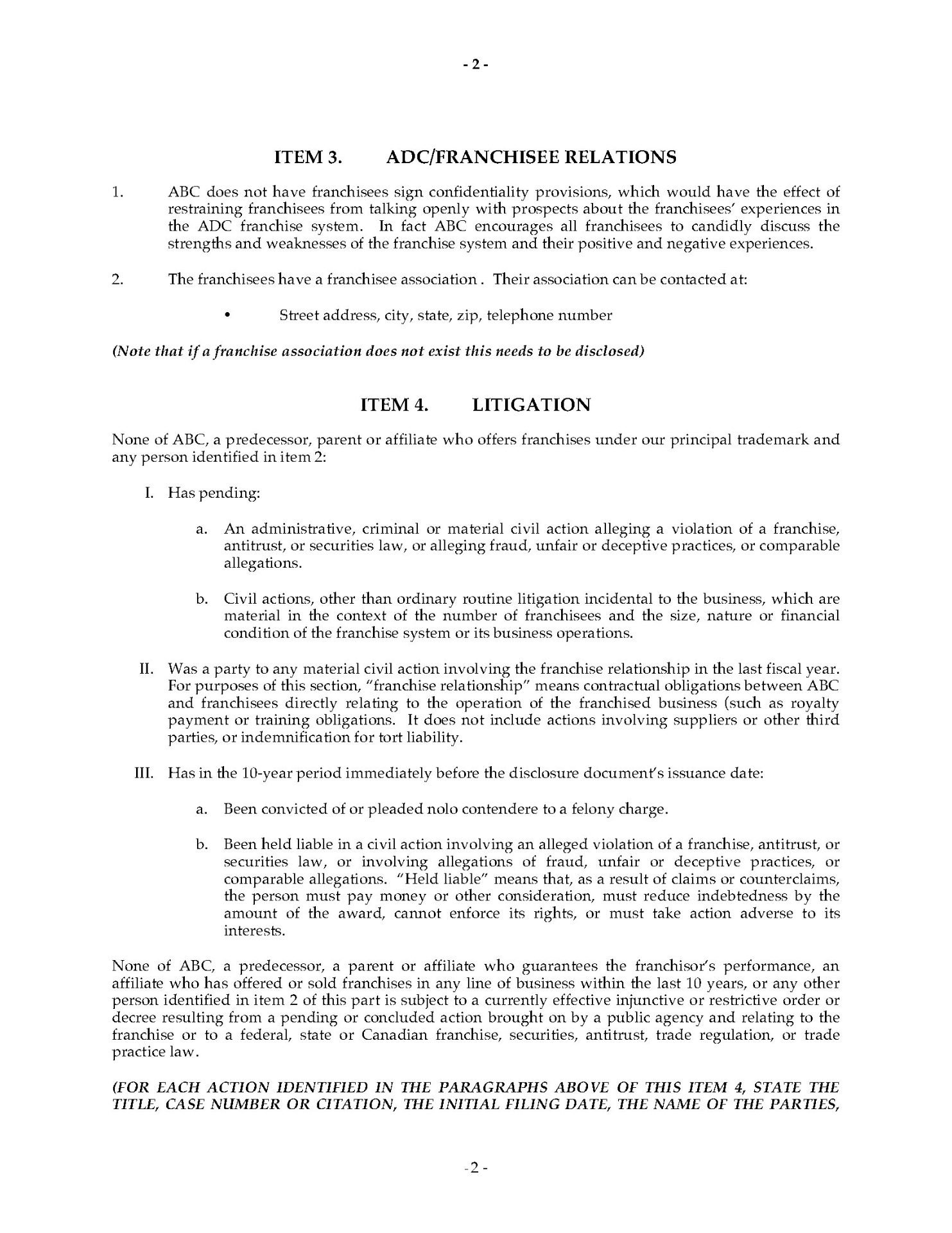 USA Franchise Disclosure Document | MegaDox.com