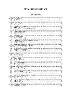 Show details for Australia Retail Premises Lease with Turnover Rent Provision Picture of Australia Retail Premises Lease with Turnover Rent Provision