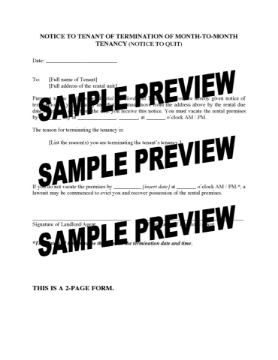 Alaska Notice to Quit - Monthly Tenancy Alaska Notice to Quit - Monthly Tenancy